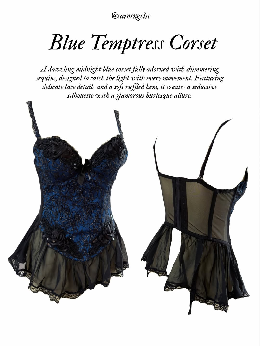 Blue Temptress Corset