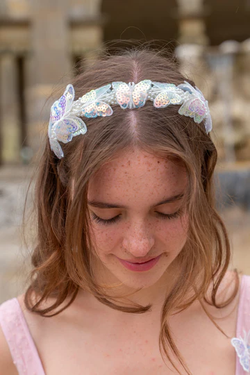Gossamer Butterfly Sequin Headband