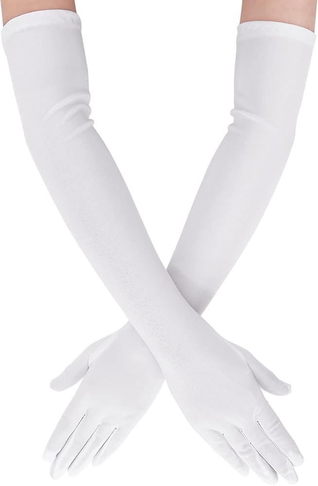 White Long Gloves