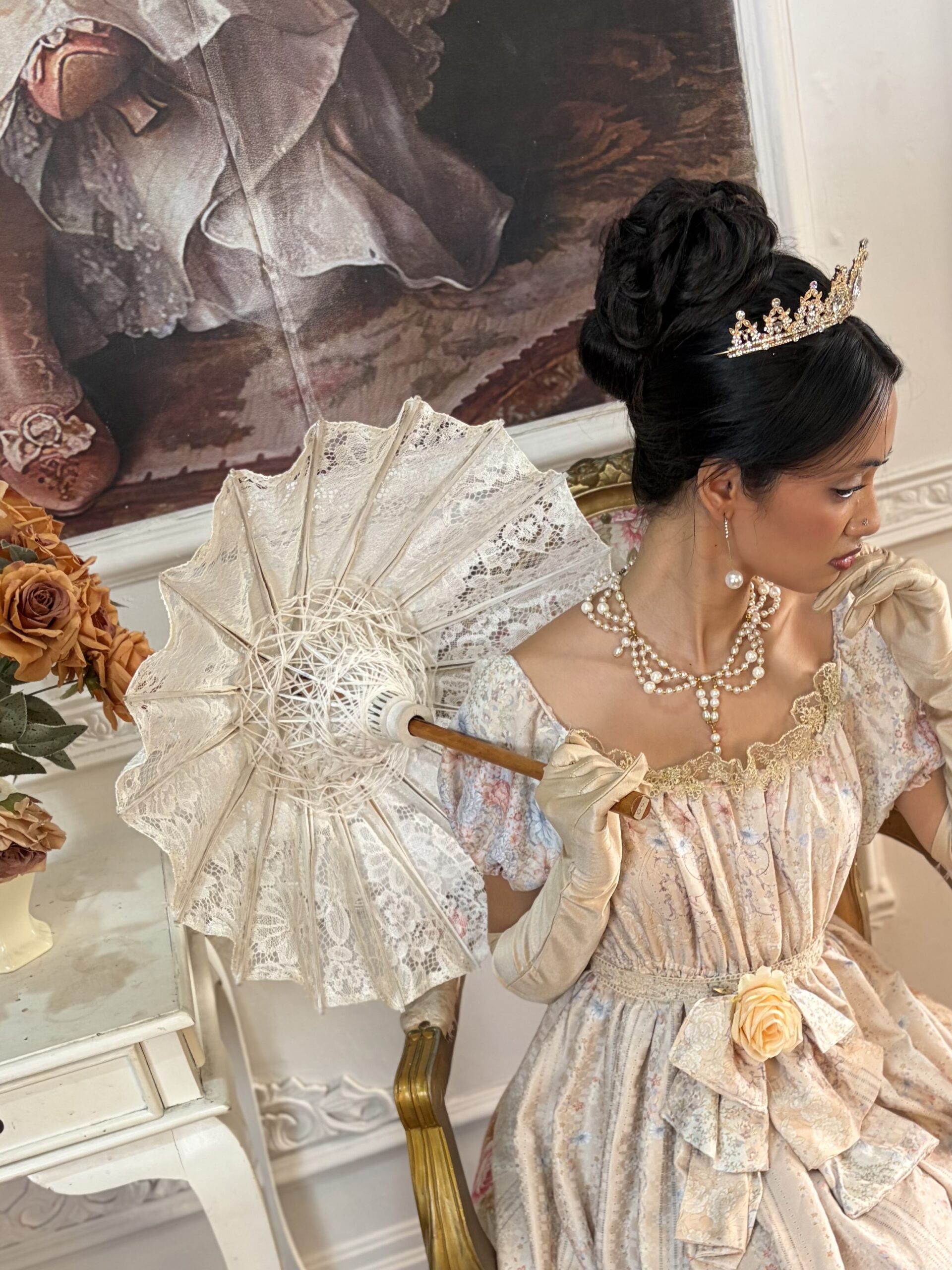 Ivory Cream Parasol