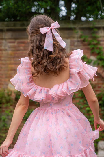 Rose Wing Hair Bow