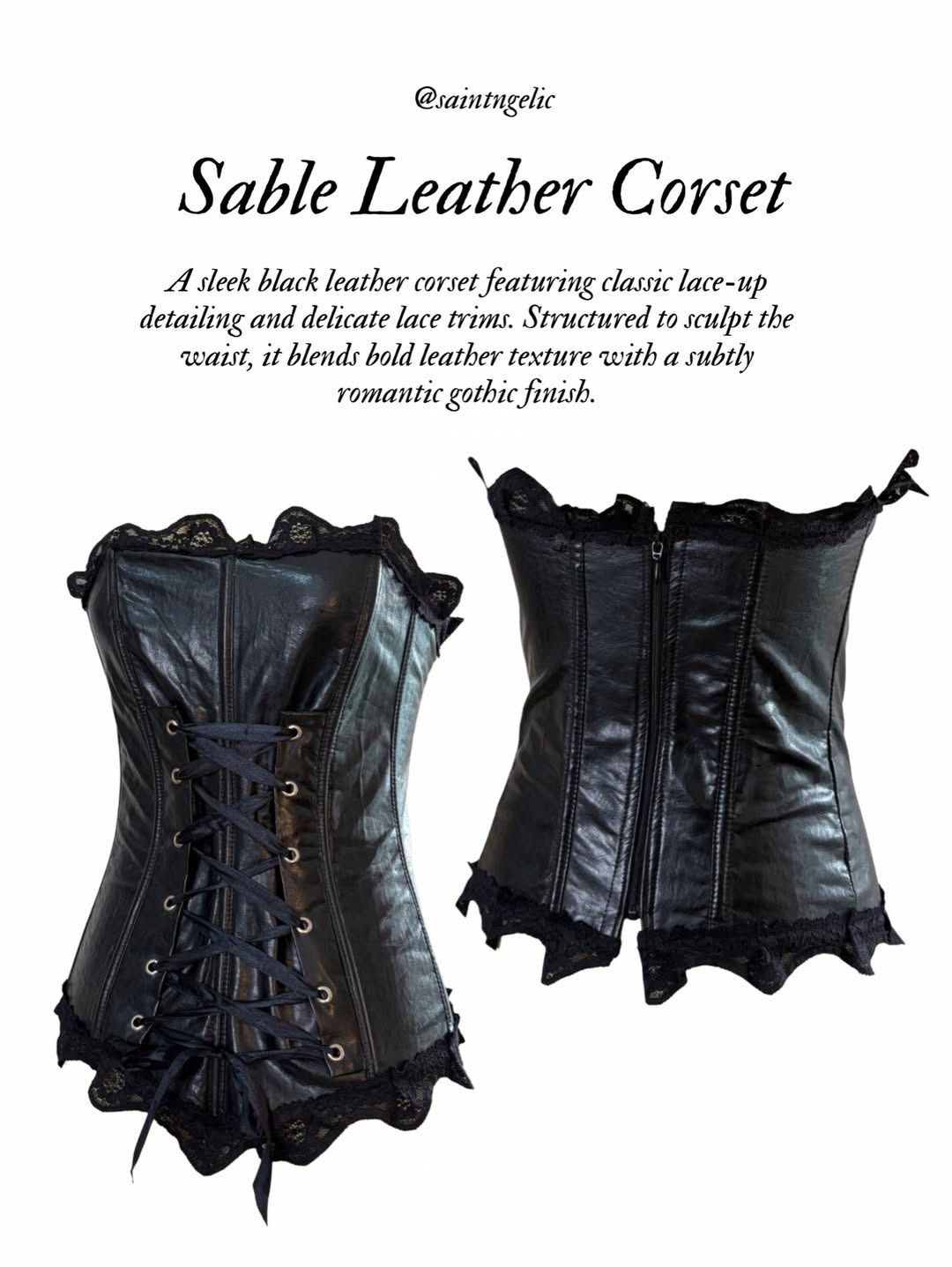 Sable Leather Corset