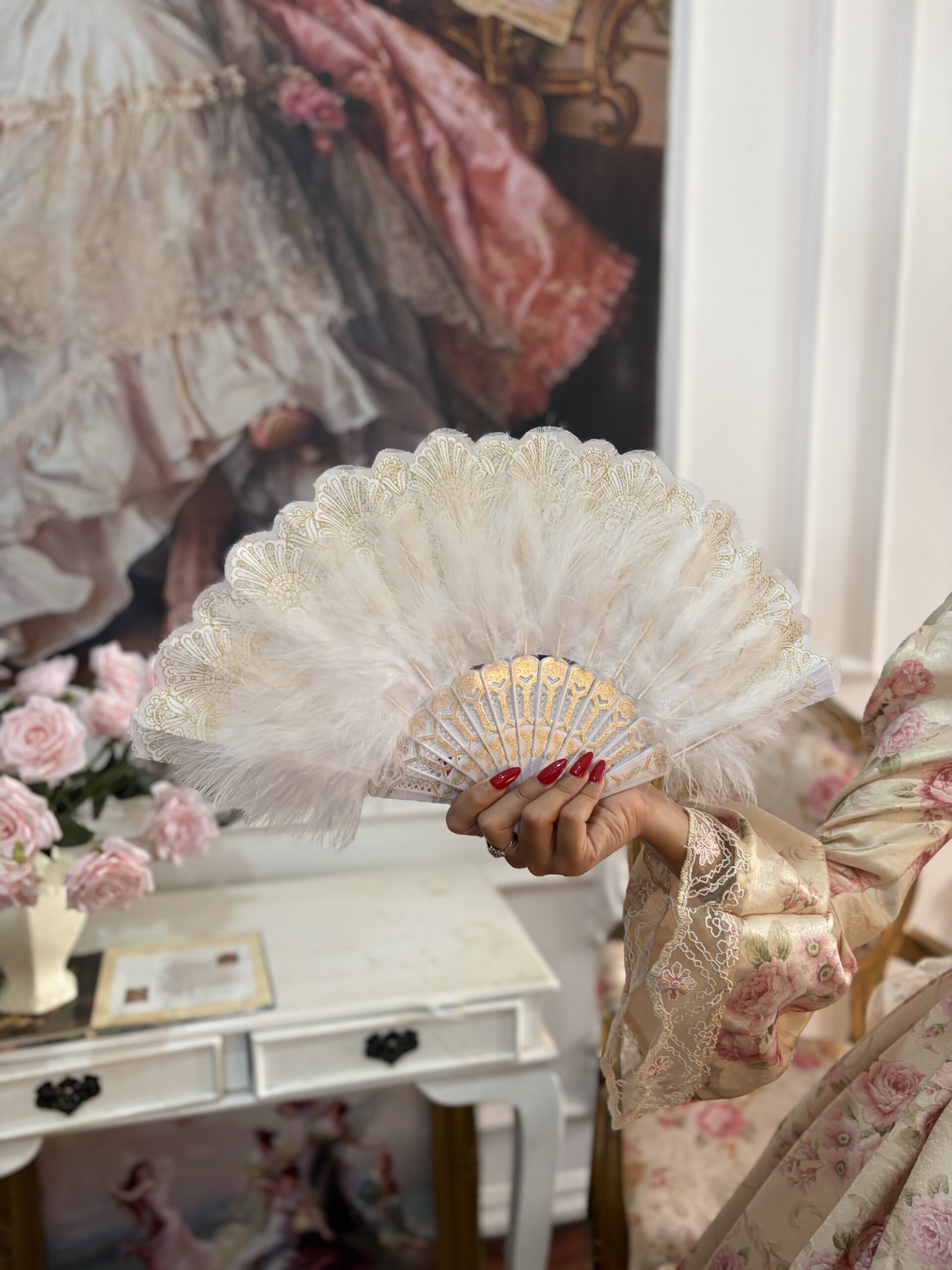 Feather White Fan