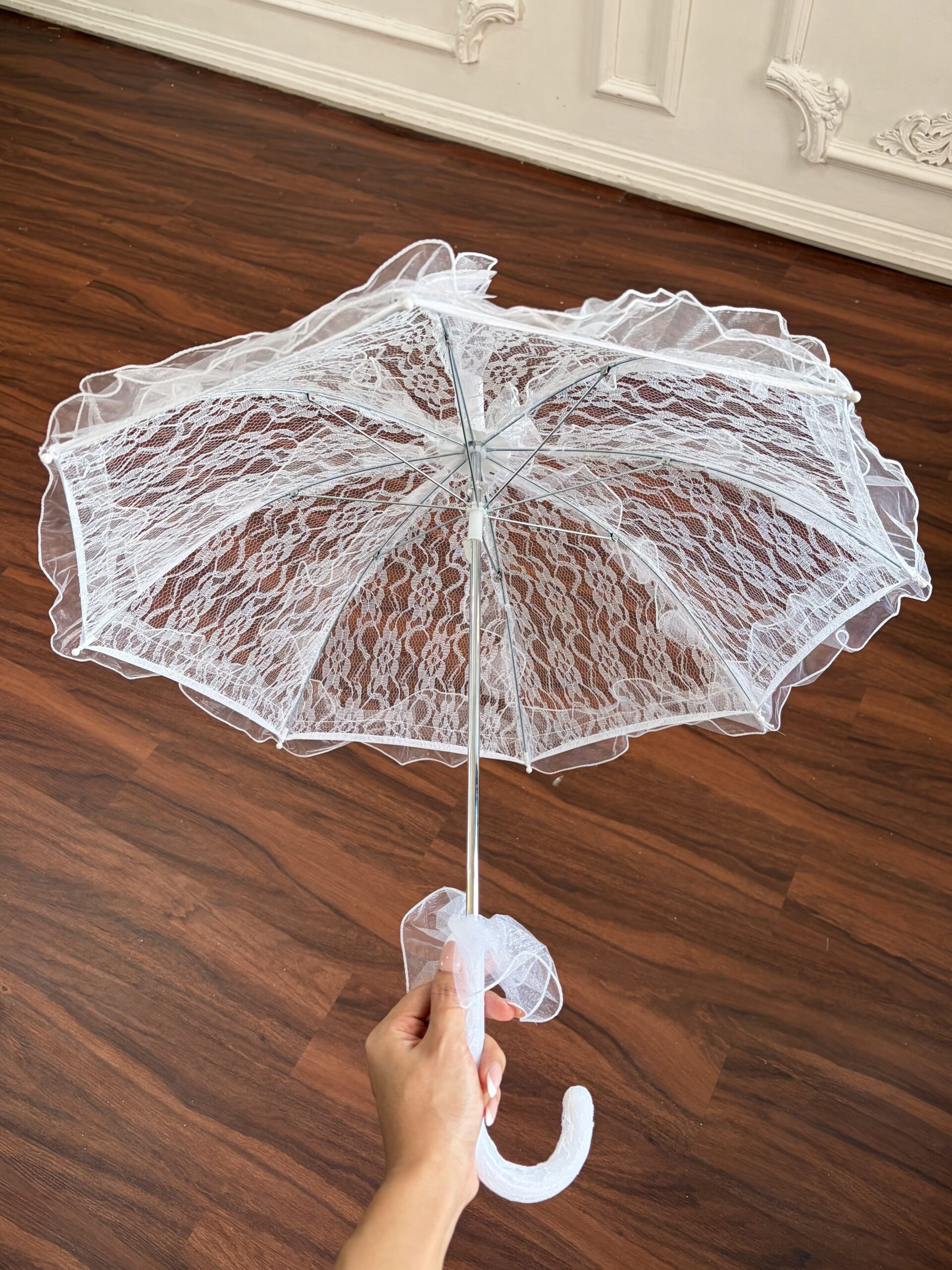 Lace White Parasol