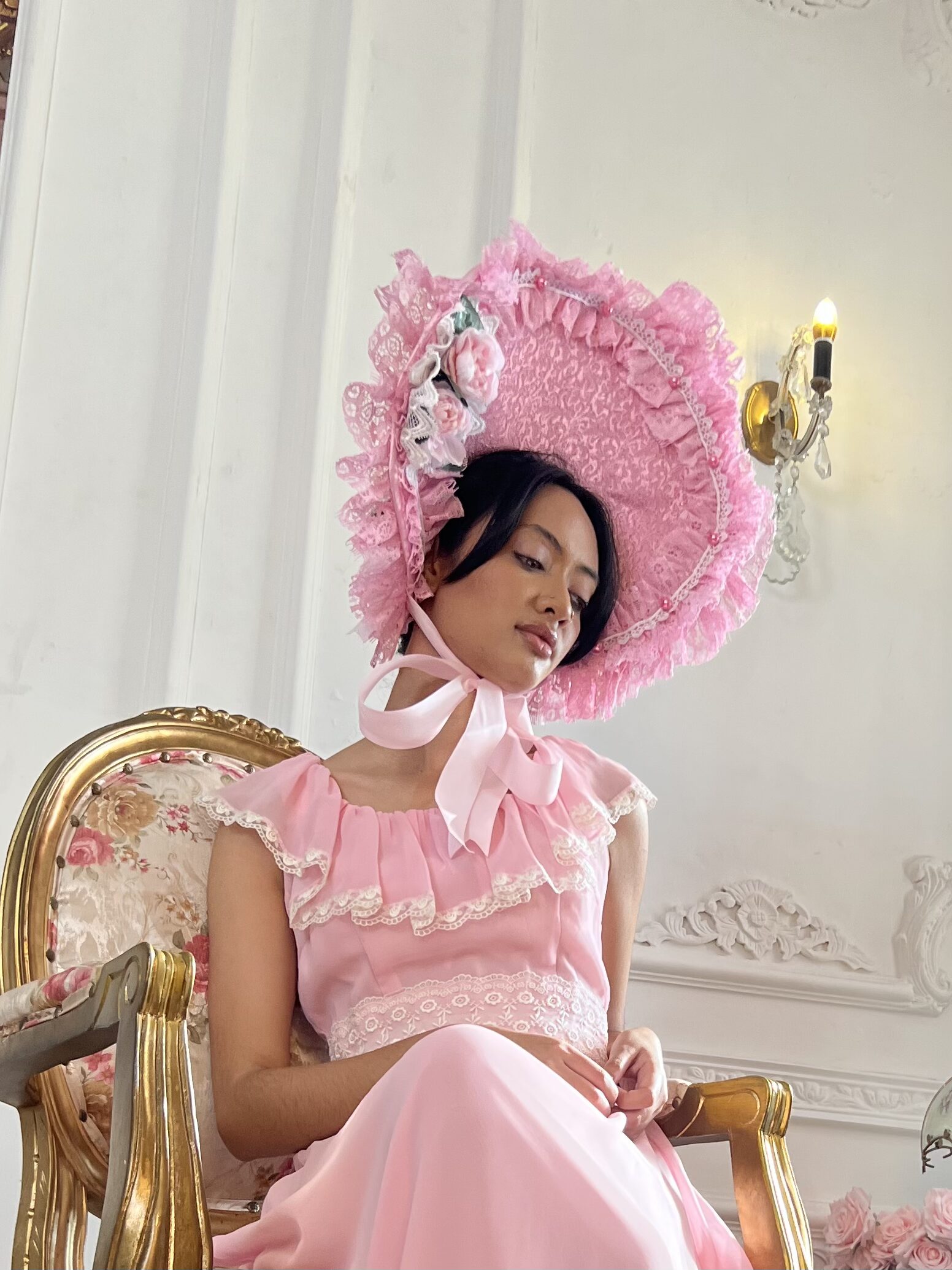 Pink Bonnet Hat