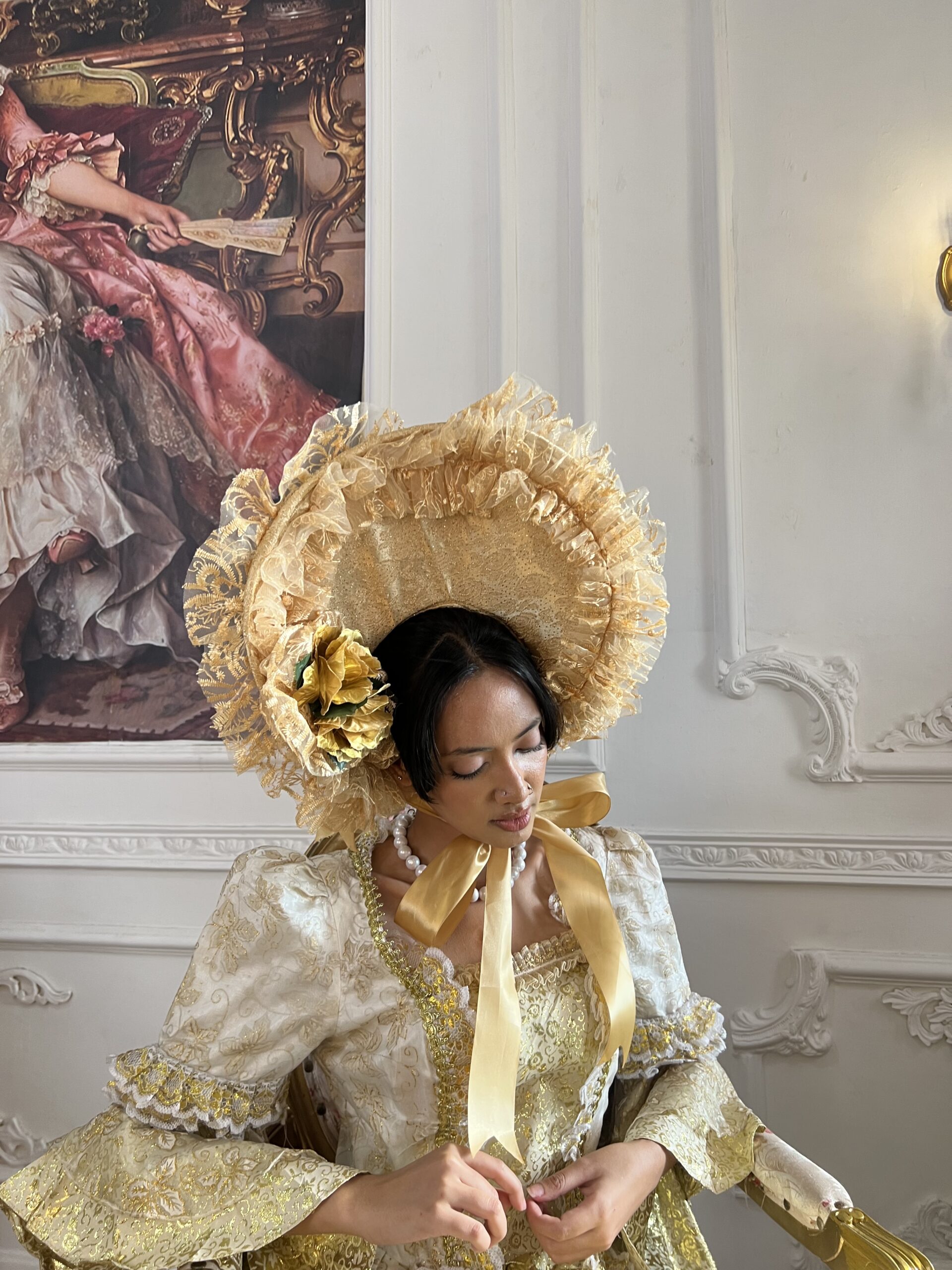 Gold Bonnet Hat