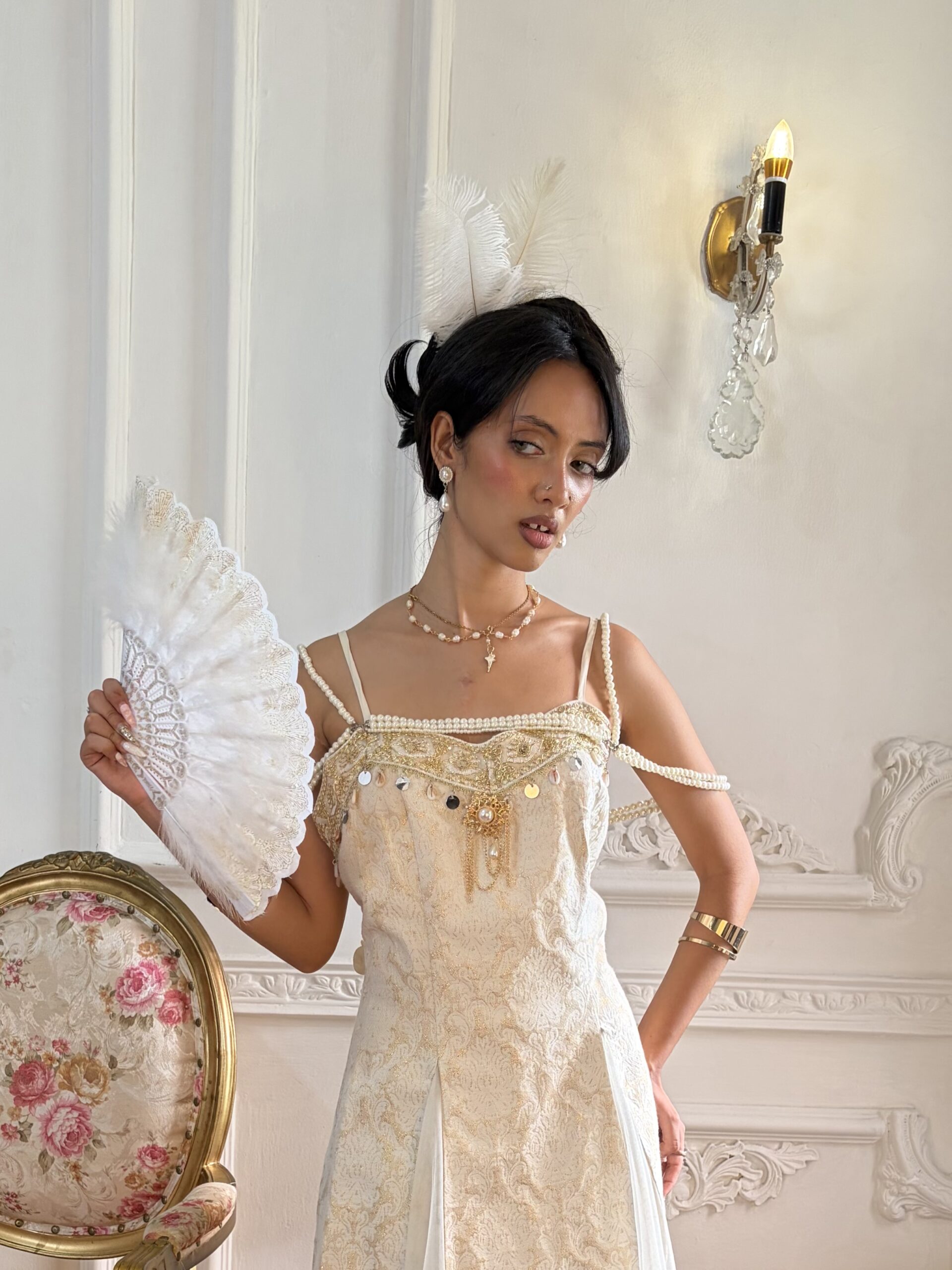 Feather White Fan