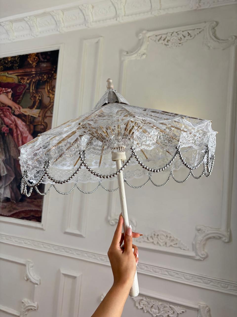 Silver Pearl Parasol