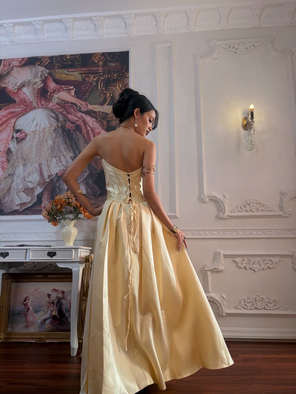 Belle’s Gilded Corset Dress